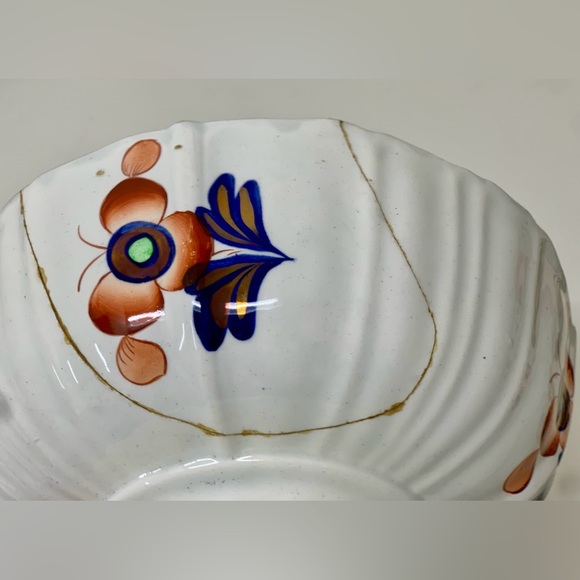 Early 19th Century Gaudy Welsh Oriental Hexagon Pattern Lustre Pedestal Bowl - Picture 14 of 16